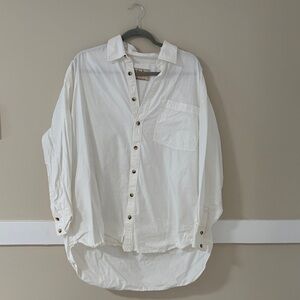 We The Free White/Cream Button Down Shirt